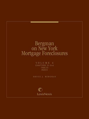 cover image of Bergman on New York Mortgage Foreclosures